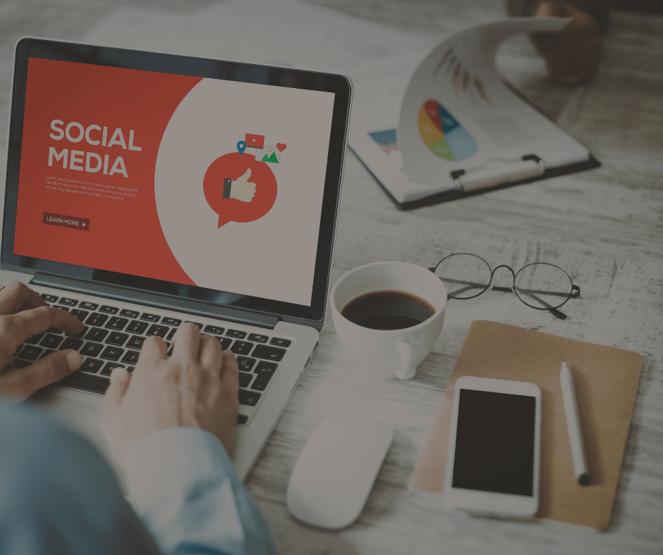 social media professional working